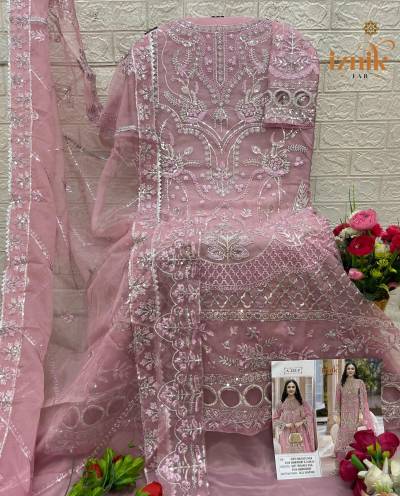 DN  233 EFGH BY IZNIK FAB DESIGNER ORGANZA SALWAR SUIT WHOLESALER IN INDIA